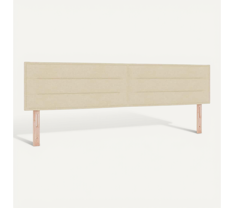 Tête De Lit LED Avec Des Lumières À LED Crème 200 Cm Tissu