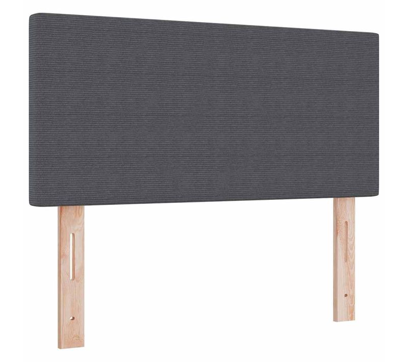Tête De Lit LED Avec Des Lumières à LED Gris Foncé 100 Cm Tissu