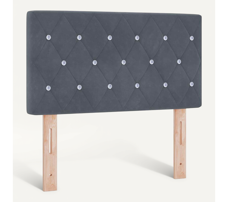 Tête De Lit LED Argyle Gris Foncé 80 Cm Velours
