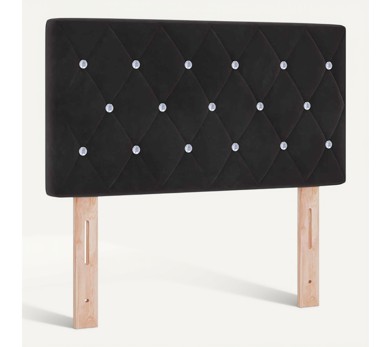 Tête De Lit LED Avec Des Lumières À LED Noir 80 Cm Velours