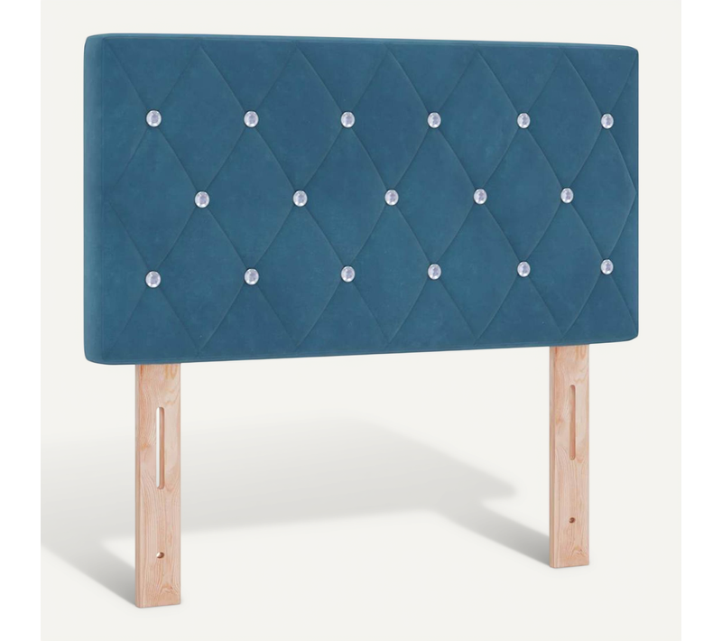 Tête De Lit LED Argyle Bleu Foncé 80 Cm Velours