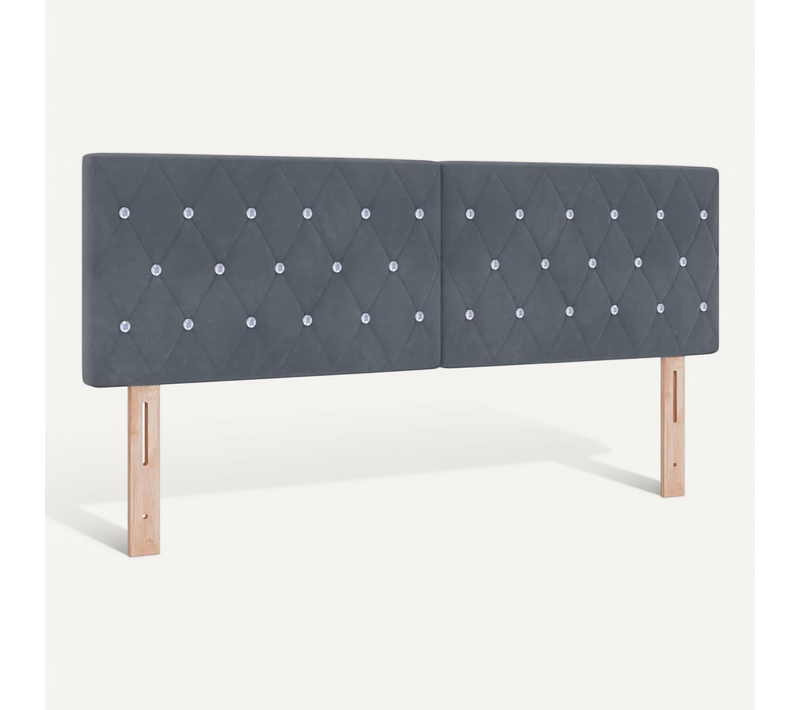 Tête De Lit LED Argyle Gris Foncé 80 Cm Velours
