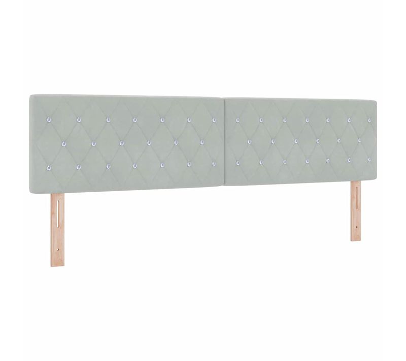 Tête De Lit LED Argyle Gris Clair 90 Cm Velours
