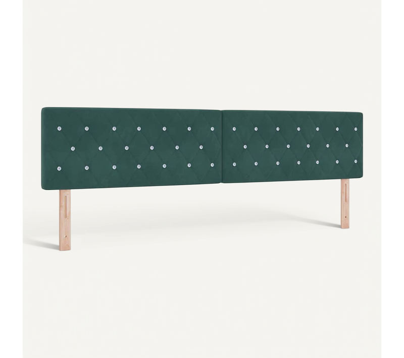 Tête De Lit LED Argyle Vert Foncé 100 Cm Velours