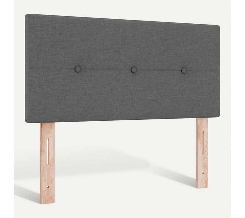 Tête De Lit LED Avec Des Lumières À LED Gris Foncé 80 Cm Tissu