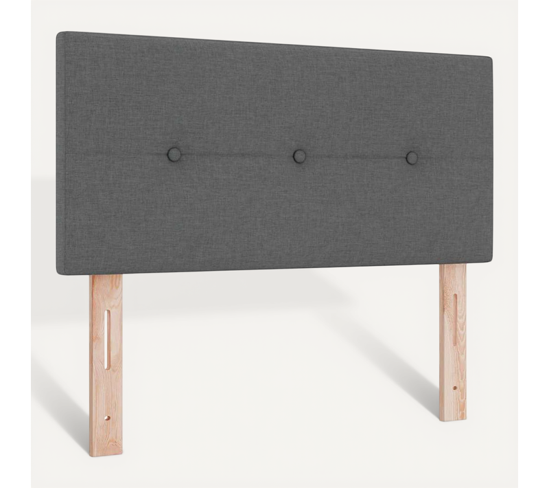 Tête De Lit LED Avec Des Lumières À LED Gris Foncé 90 Cm Tissu