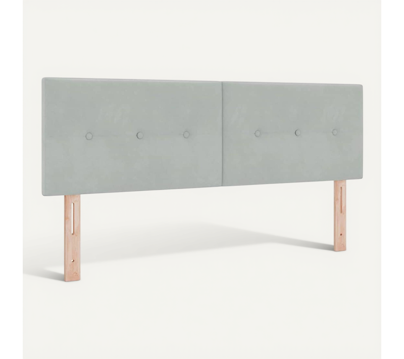 Tête De Lit Avec Des Lumières À LED Gris Clair 80 Cm Velours