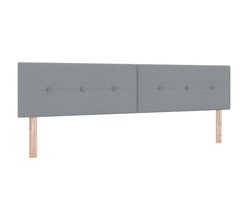 Tête De Lit LED Avec Des Lumières à LED Gris Clair 200 Cm Tissu