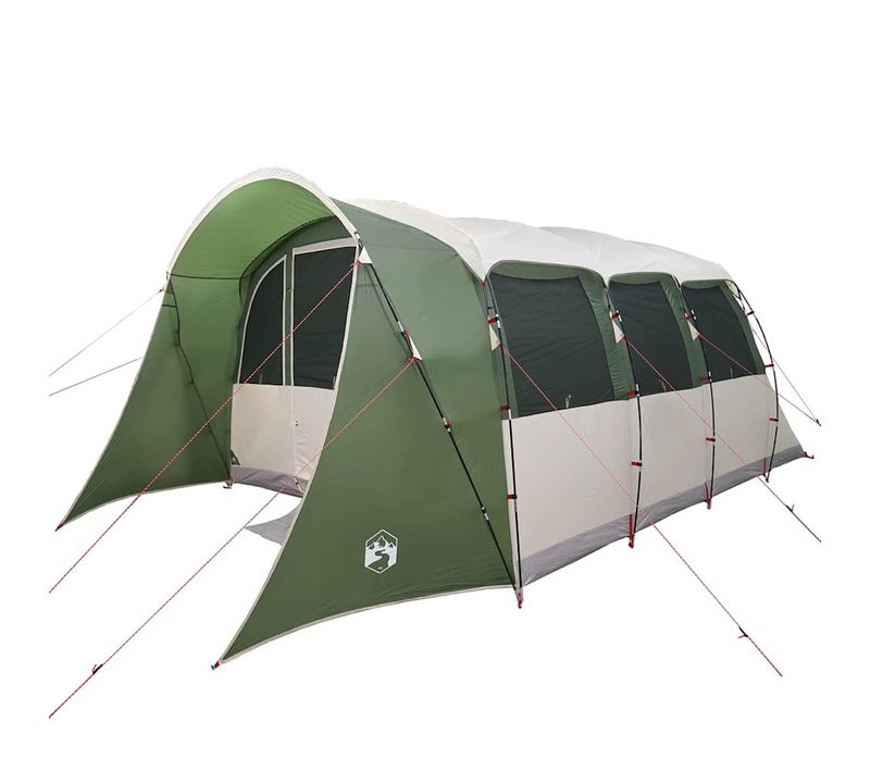 Tente Familiale Avec Toit Vert Et Blanc 576 X 325 X 213 Cm Pliable