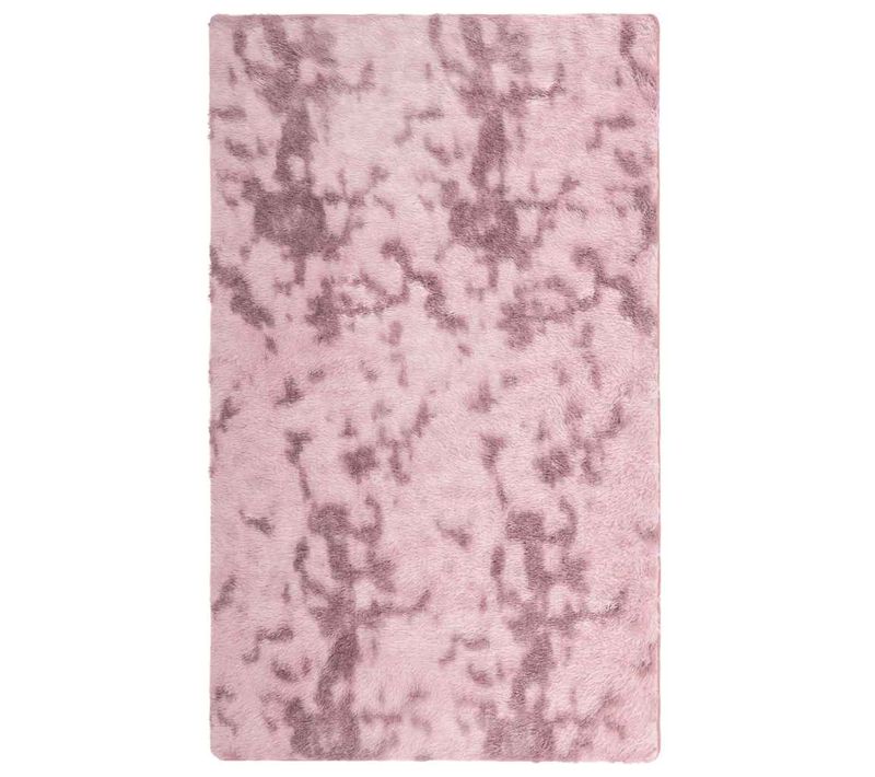 Tapis Shaggy À Poils Longs Navarra Rose Poudré 60x100 Cm