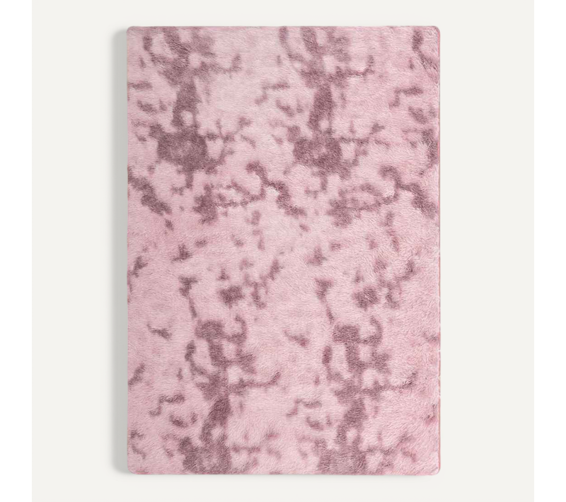 Tapis Shaggy À Poils Longs Navarra Rose Poudré 120x170 Cm