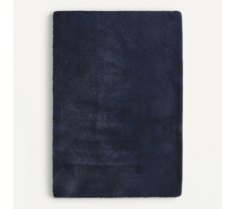 Tapis Shaggy À Poils Longs Navarra Bleu Marine 160x230 Cm