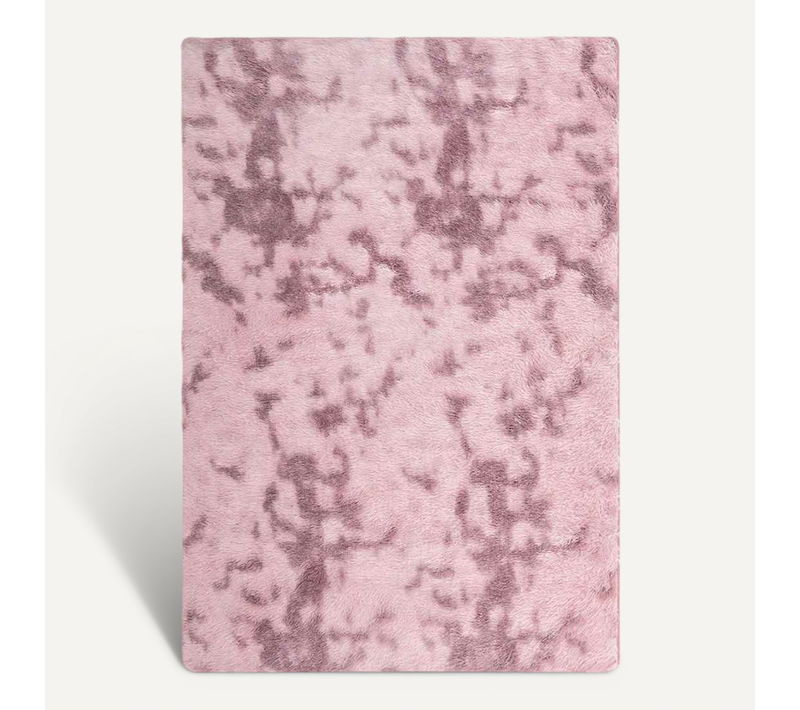 Tapis Shaggy à Poils Longs Navarra Rose Poudré 200x290 Cm