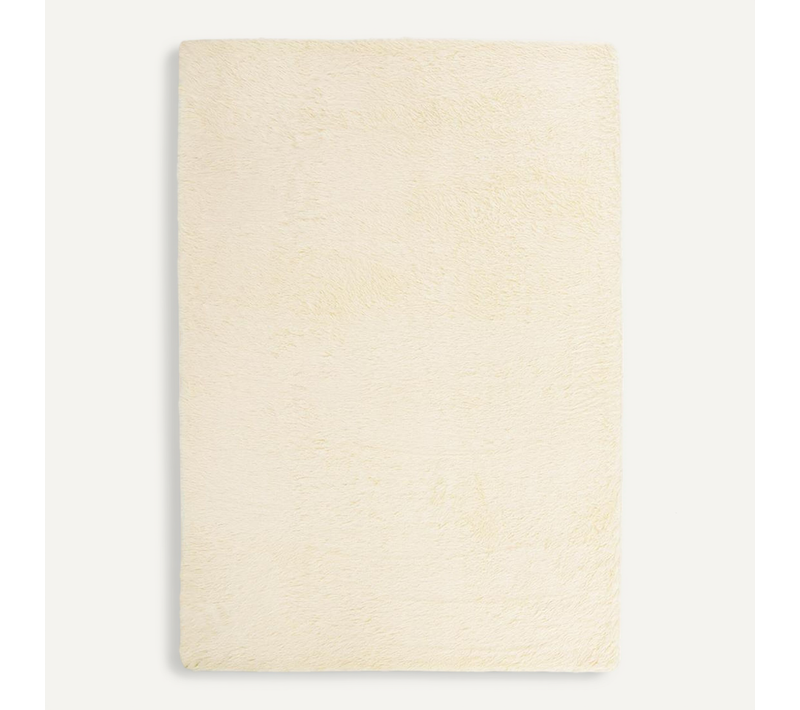 Tapis Shaggy À Poils Longs Navarra Crème 240x340 Cm Polyester