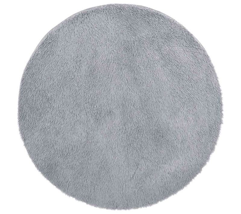Tapis Shaggy À Poils Longs Navarra Gris Clair 100x100 Cm