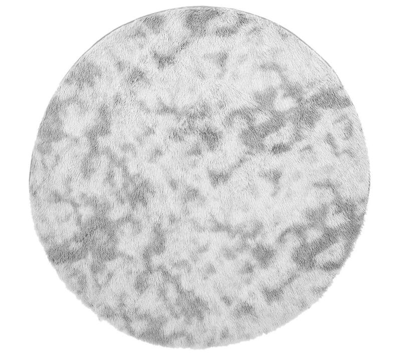 Tapis Shaggy À Poils Longs Navarra Gris Argenté 100x100 Cm