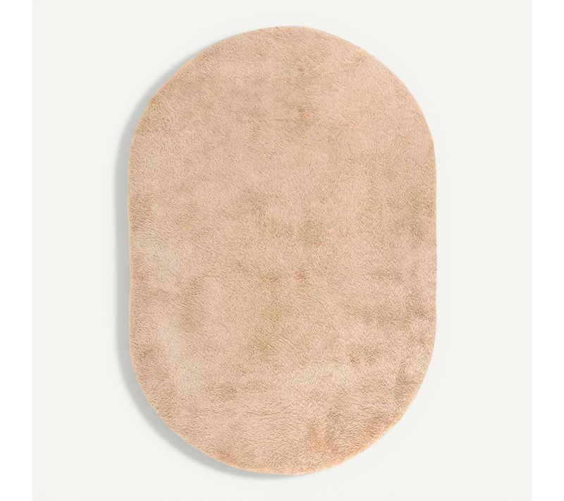 Tapis Shaggy À Poils Longs Navarra Beige 300x200 Cm Polyester