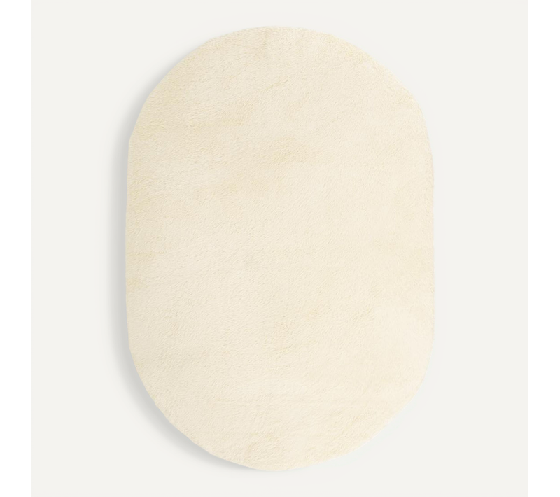 Tapis Shaggy À Poils Longs Navarra Crème 300x200 Cm Polyester
