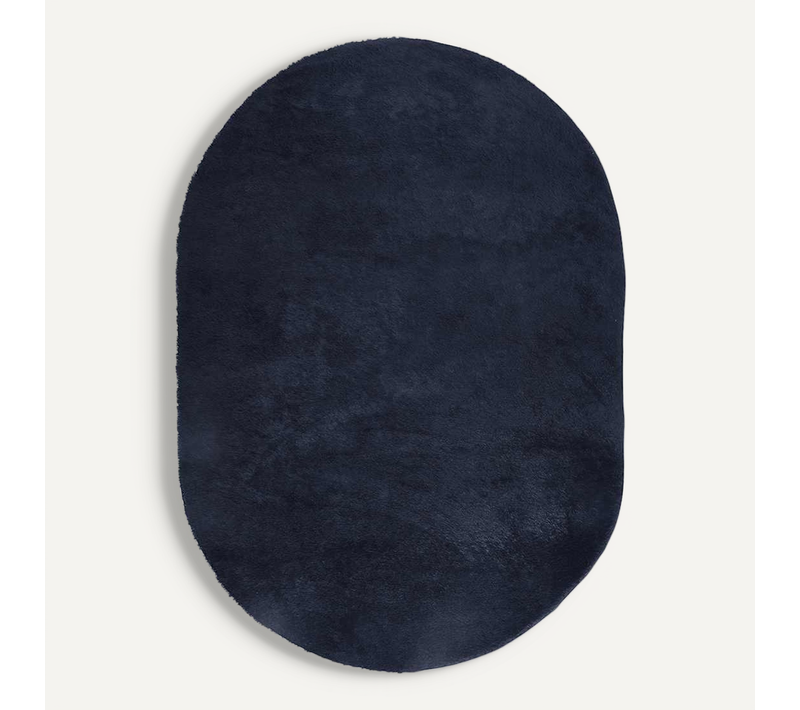 Tapis Shaggy À Poils Longs Navarra Bleu Marine 300x200 Cm