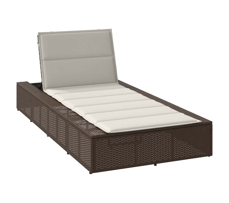 Transat Avec Coussin Flottant Marron Résine Tressée