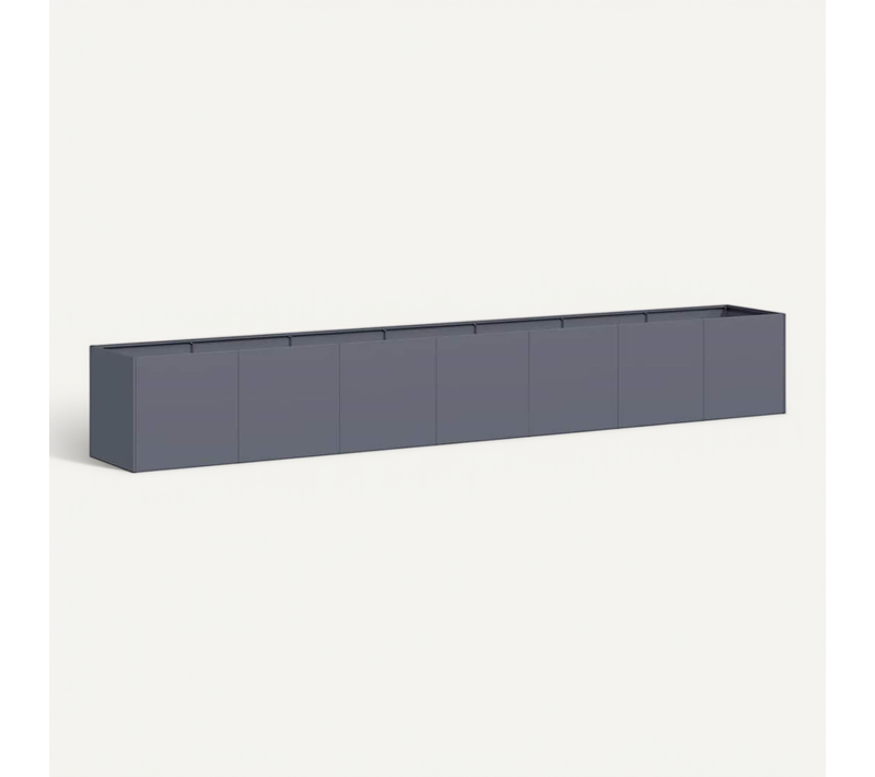 Jardinière Anthracite 280x40x40 Cm Acier Laminé à Froid