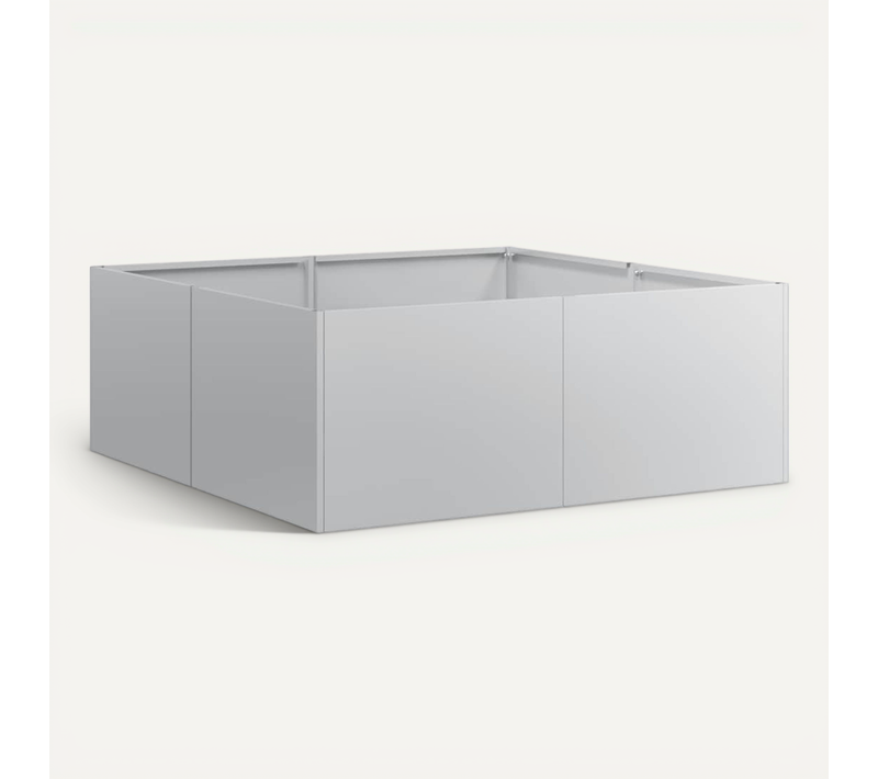 Jardinière 80x80x30 Cm Acier Galvanisé