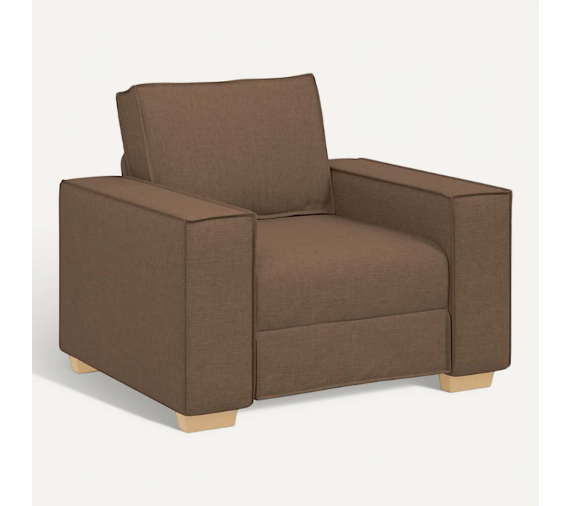 Fauteuil Marron 60 Cm Tissu