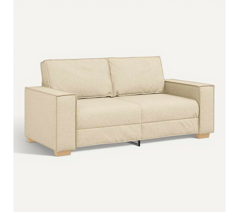 Canapé 2 Places Crème 140 Cm Tissu