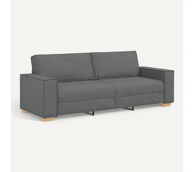 Canapé 3 Places Gris Foncé 180 Cm Tissu