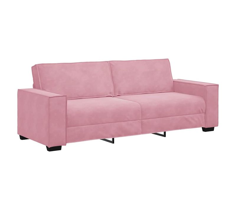 Canapé à 3 Places Rose 220x78x84 Cm Velours