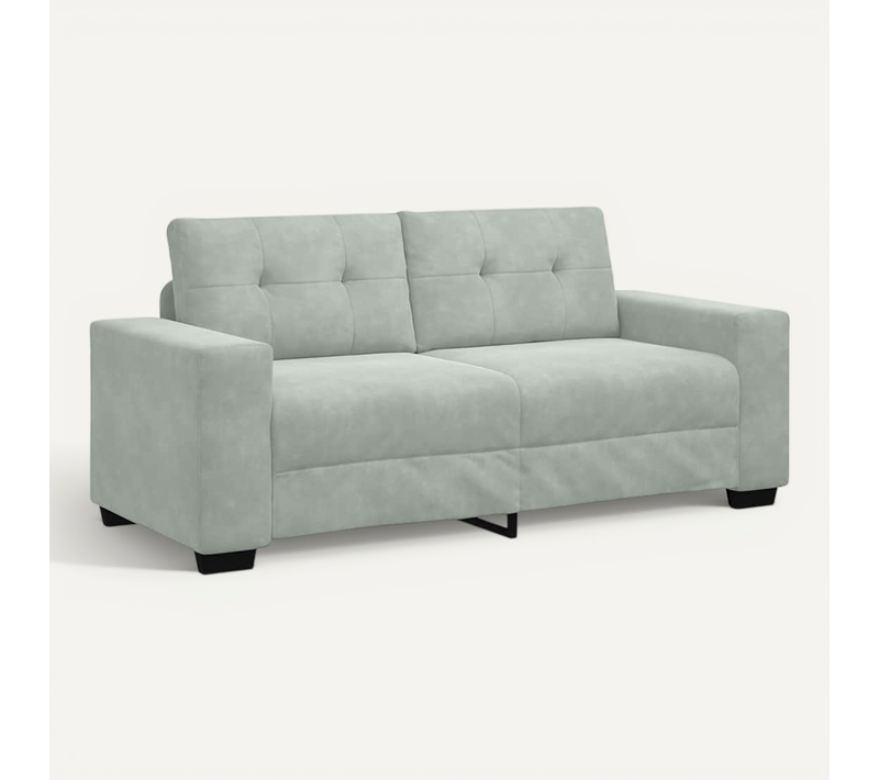 Canapé Causeuse Gris Clair 180x77x82 Cm Velours