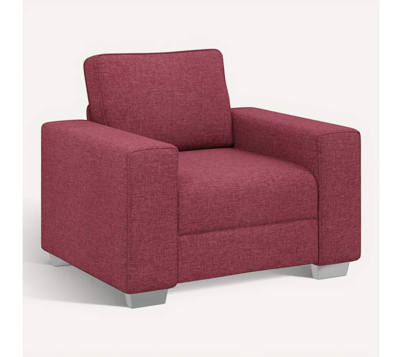 Fauteuil Avec Coussin Rouge Bordeaux 100 X 77 X 82 Cm Tissu