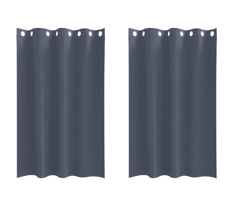 Lot de 2 Rideaux Occultants Anthracite Polyester 175 x140