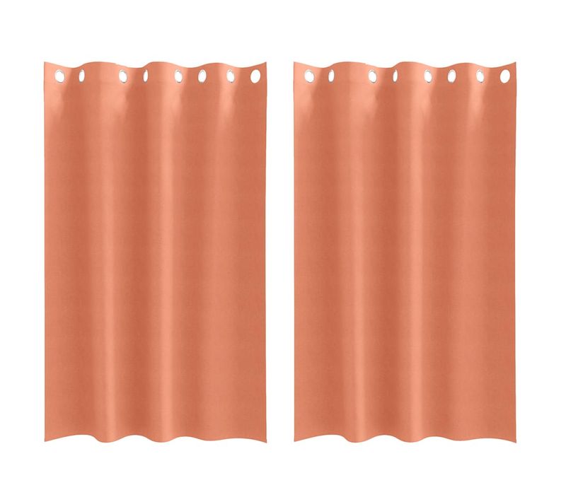 Lot de 2 Rideaux Occultants Couleur Terre Cuite Polyester 175 x140