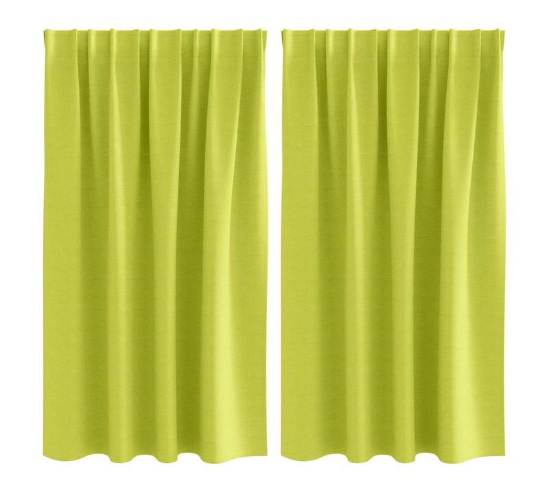 Lot de 2 Rideaux Occultants Vert Polyester