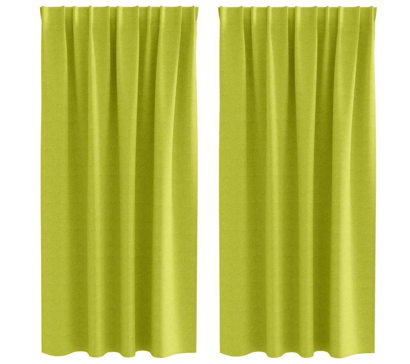 Lot de 2 Rideaux Occultants Vert Polyester 175 x140