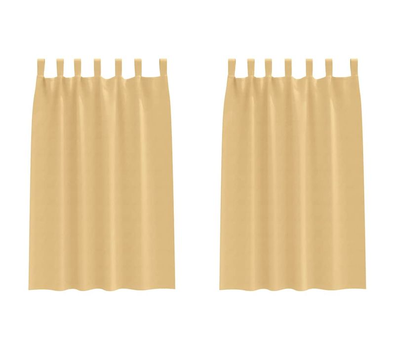 Lot de 2 Rideaux Occultants Beige Polyester 175 x140