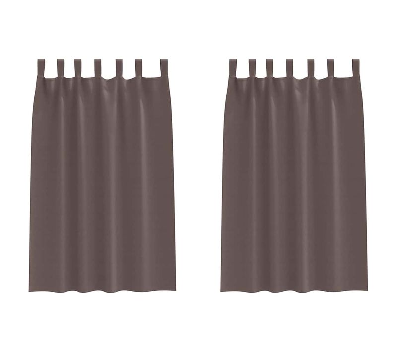Lot de 2 Rideaux Occultants Marron Foncé Polyester 175 x140