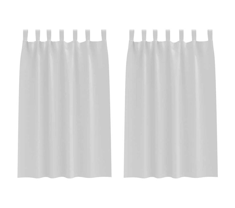 Lot de 2 Rideaux Occultants Gris Pâle Polyester 175 x140