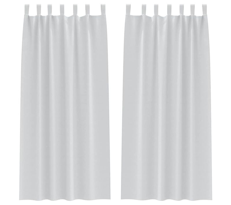 Lot de 2 Rideaux Occultants Gris Pâle Polyester 260x140