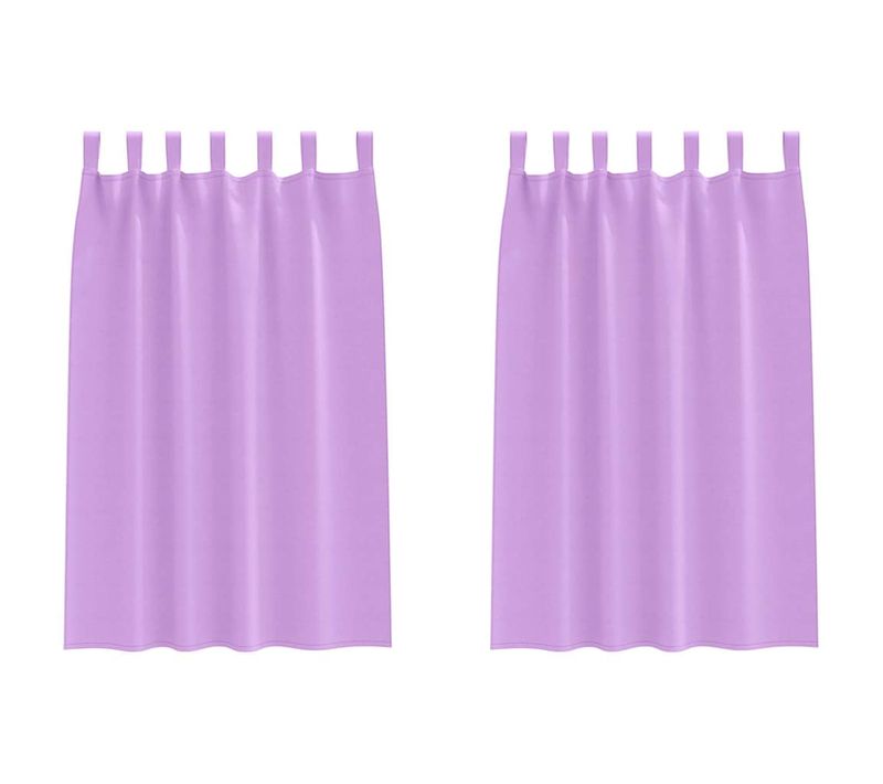 Lot de 2 Rideaux Occultants Violet Polyester 175 x140