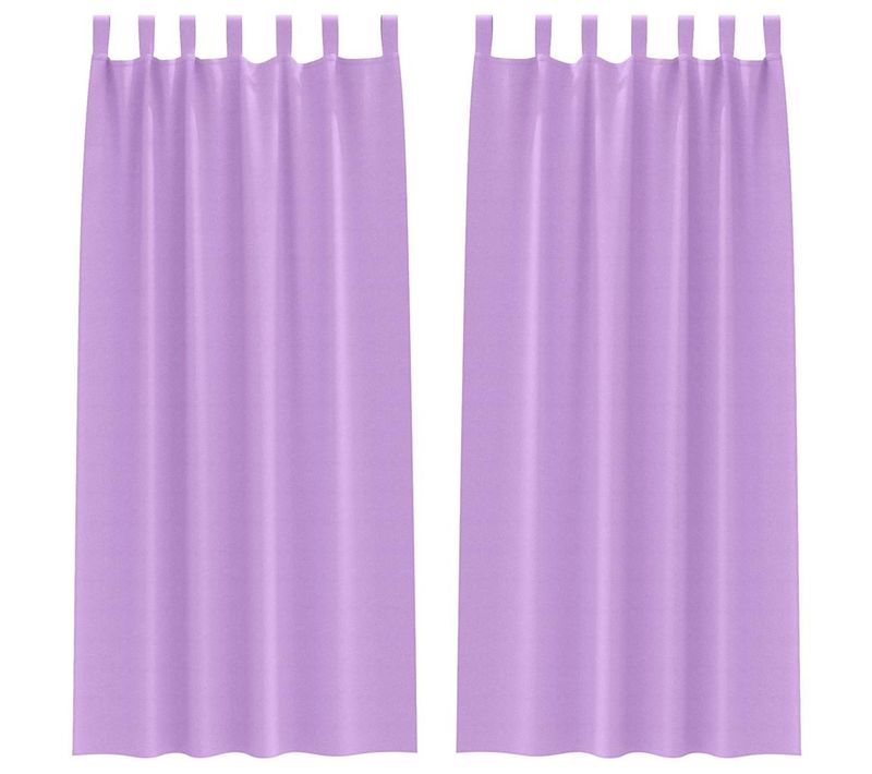 Lot de 2 Rideaux Occultants Violet Polyester 225x140