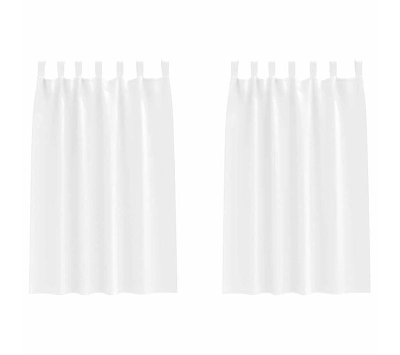 Lot de 2 Rideaux Occultants Blanc Pur Polyester 175 x140