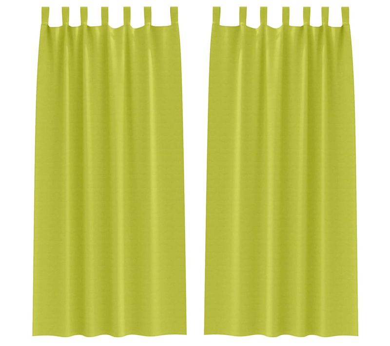 Lot de 2 Rideaux Occultants Vert Polyester 260x140