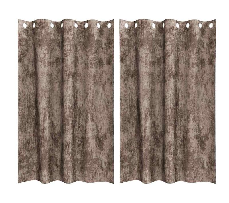 Rideaux En Velours 2 Pièces Cappuccino 175 X 140 Cm Velours