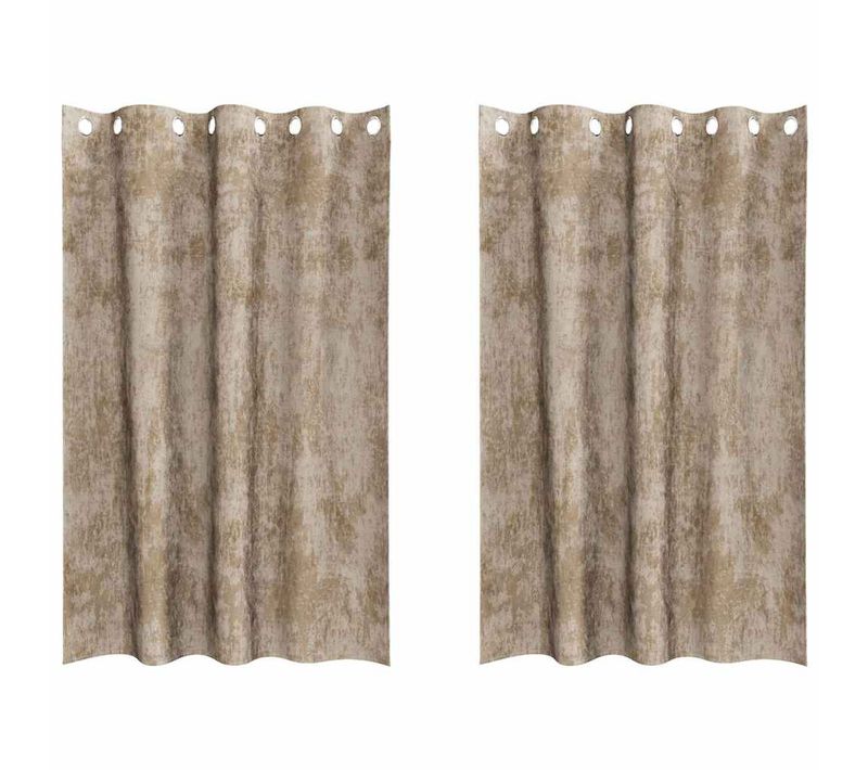 Rideaux En Velours 2 Pièces Champagne 175 X 140 Cm Velours