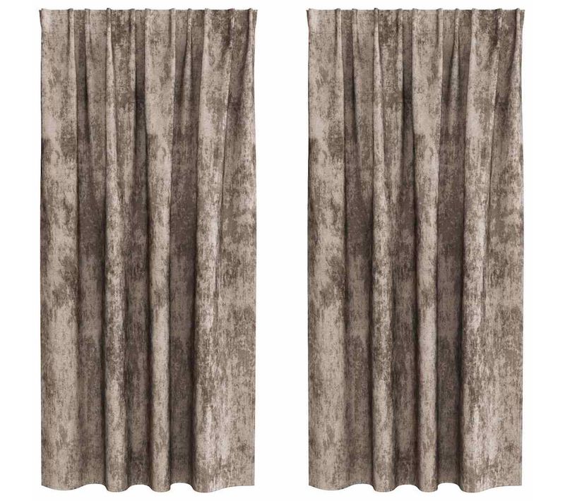 Rideaux En Velours 2 Pièces Cappuccino 175 X 140 Cm Velours