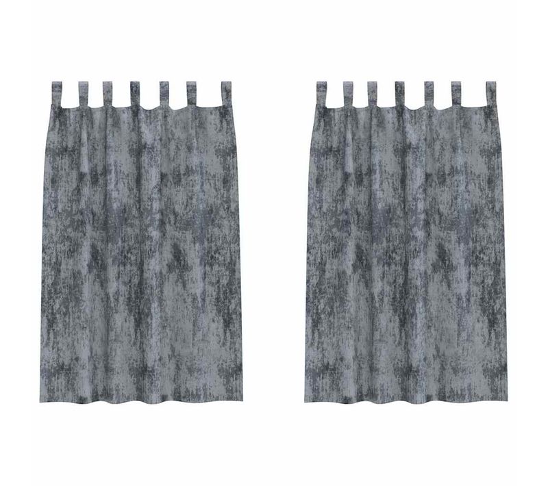 Rideaux En Velours 2 Pièces Gris Argenté 175 X 140 Cm Velours