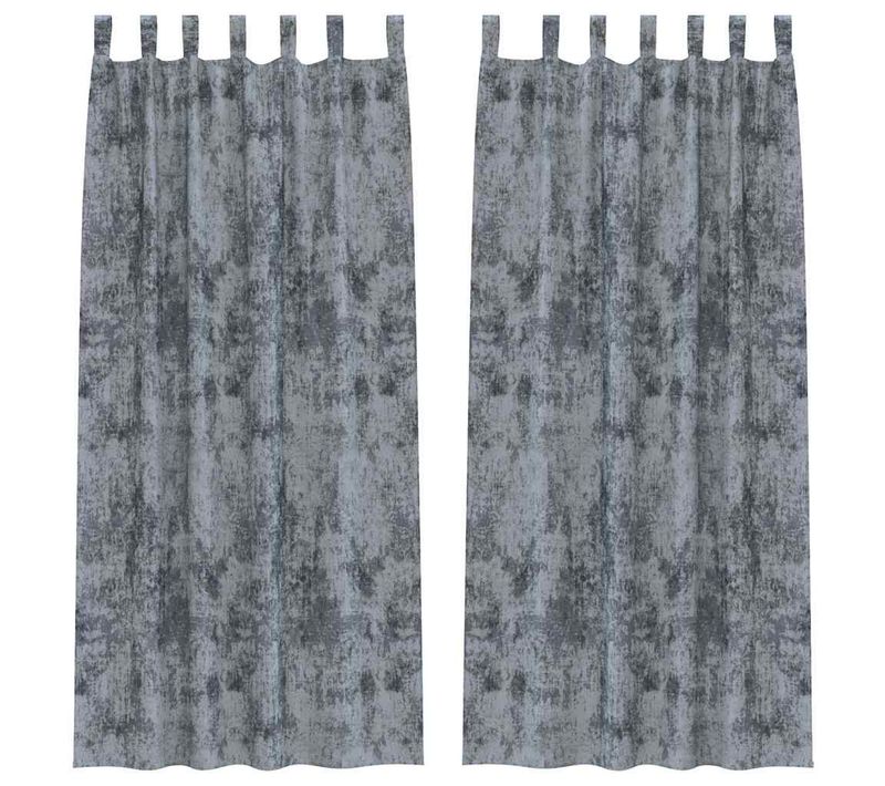 Rideaux En Velours 2 Pièces Gris Argenté 245 X 140 Cm Velours