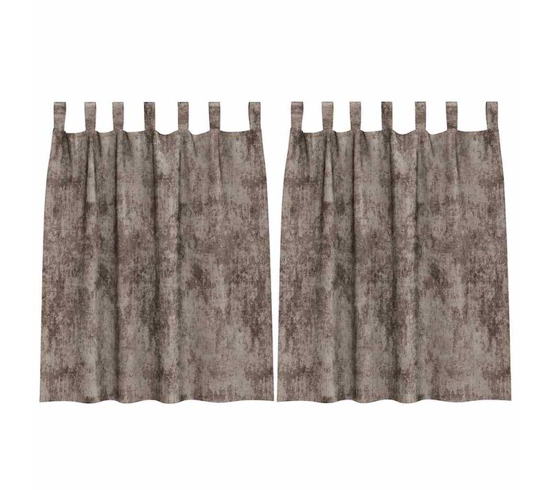 Rideaux En Velours 2 Pièces Cappuccino 140 X 140 Cm Velours